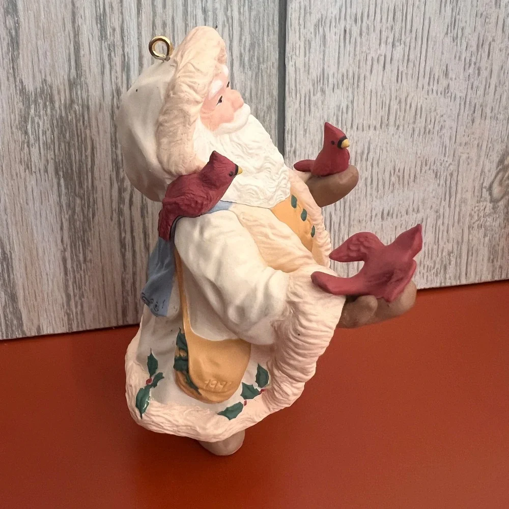 Hallmark Keepsake Ornament 1997 Father Christmas Santa with Cardinals Vintage